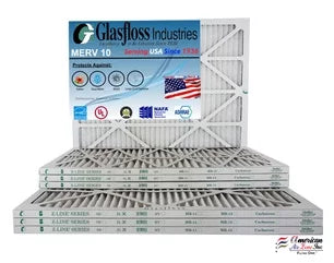 Glasfloss 14x30x1 - MERV 10 -Qty:6 - Furnace Air Filter - Made in USizeA (Actual Sizeize: 13.5 x 29.5x7/8 inch)