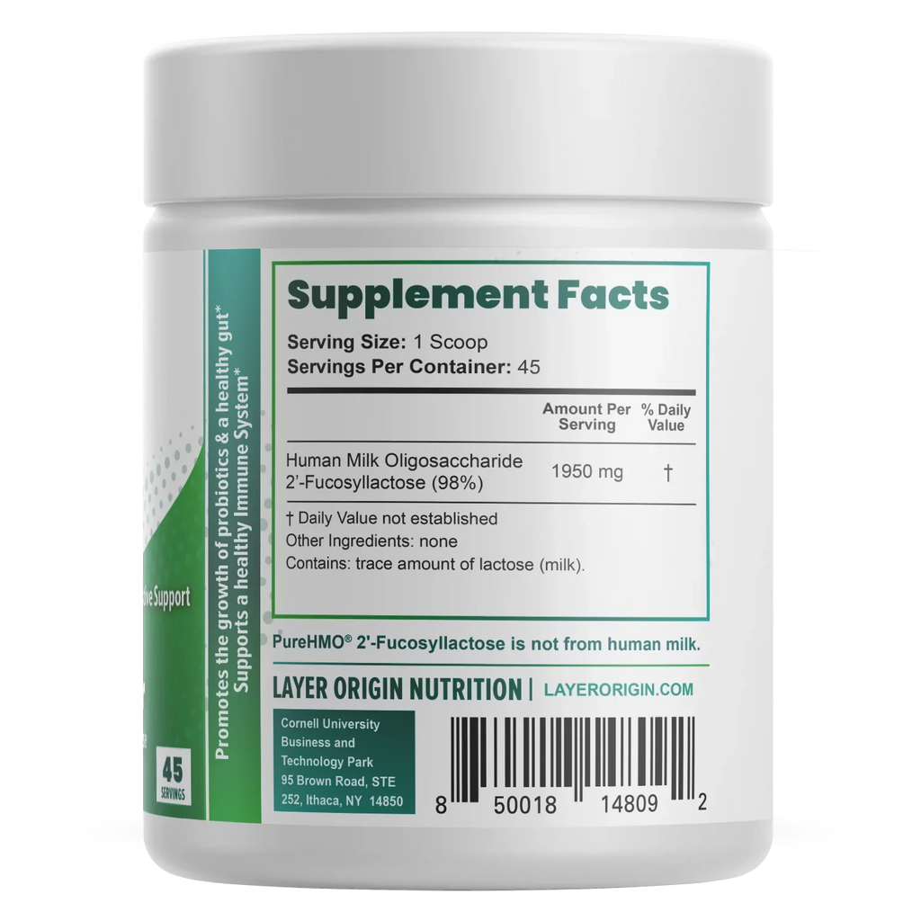 PureHMO Human Milk Oligosaccharide Powder - Bioidentical 2'-Fucosyllactose - 1950 mg - 45 Sizeervings