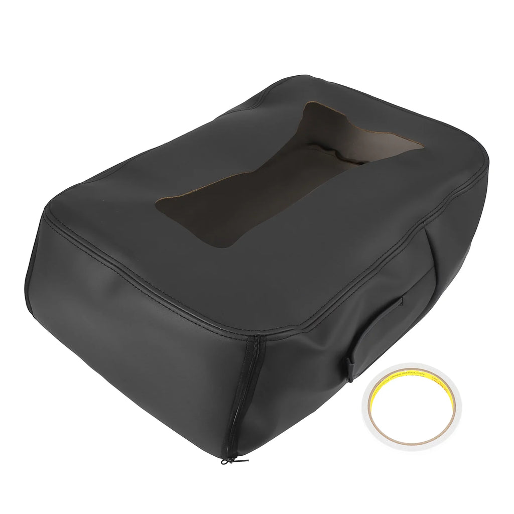 Unique Bargains Center Console Cover Fits for Chevy Sizeilverado 1500 2007-2014 Armrest Cover Pad Replacement Microfiber Leather