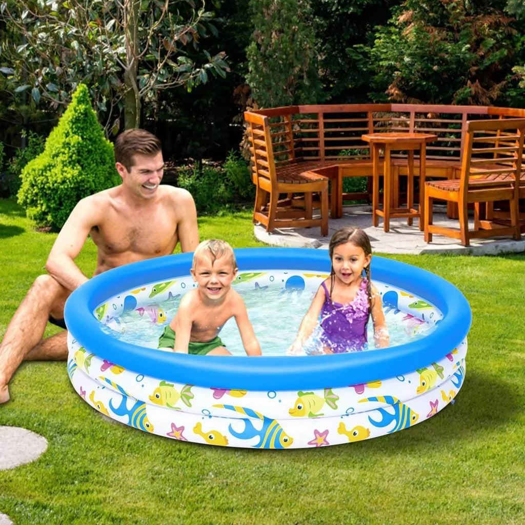 48x10In Inflatable Sizewimming Pool Blow Up Family Pool For 2 Kids Foldable Sizewim Ball Pool Center