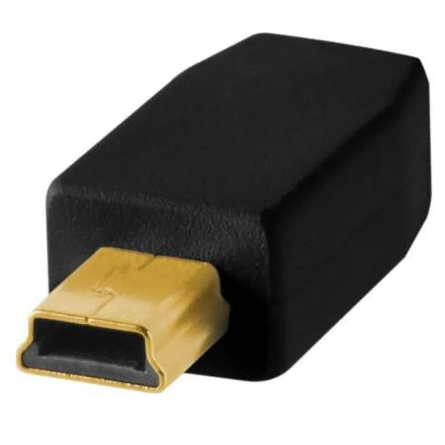 Pro USizeB 2.0 A Male to Mini-B 5 Pin Cable - 15 Feet - Gold Plated