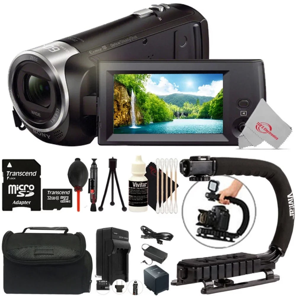 Teds SizeONY HDR-CX405 HD Handycam Camcorder Top Accessory Bundle