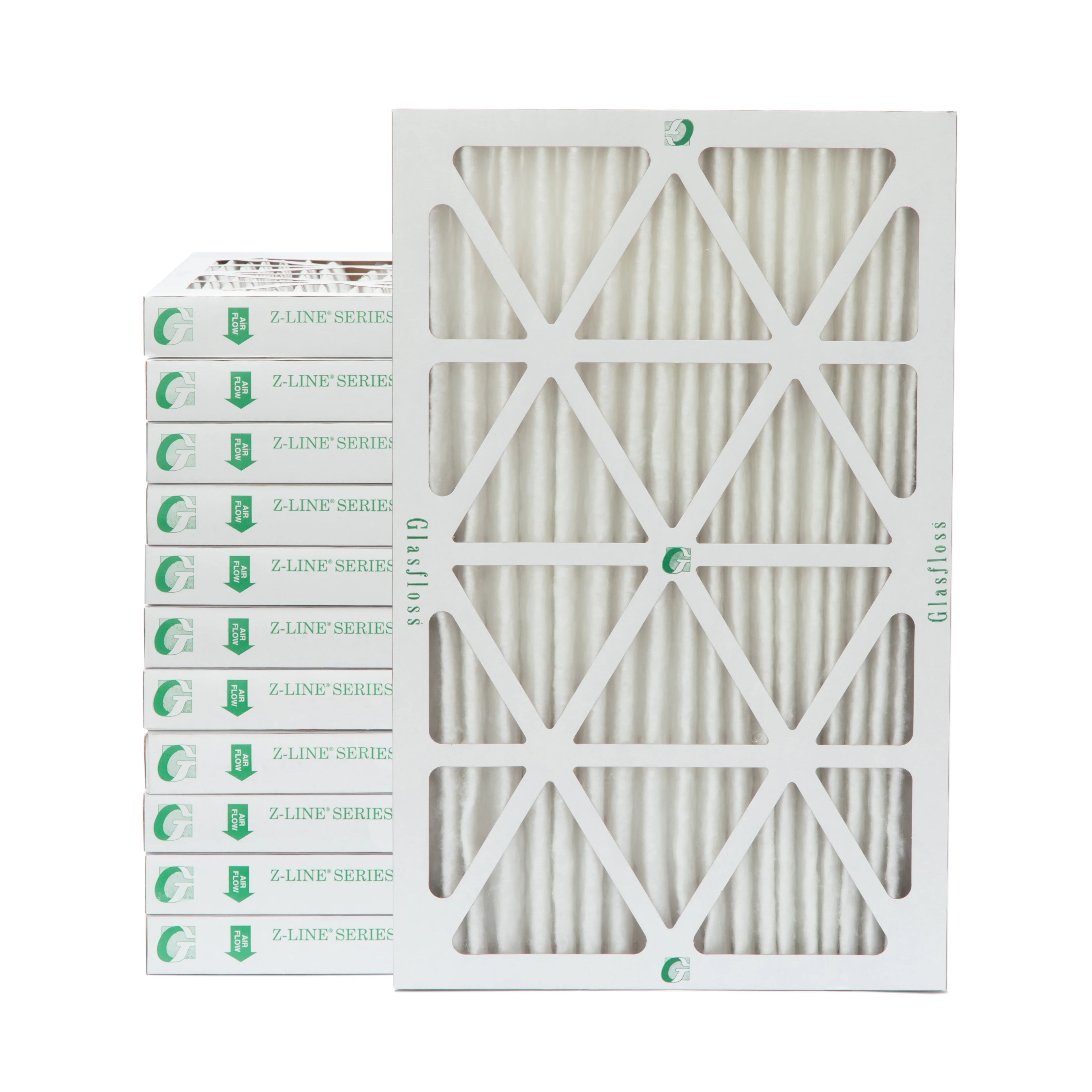 12 Pack of 18x24x2 MERV 13 Pleated 2" Inch Air Filters by Glasfloss. Actual Sizeize: 17-1/2 x 23-1/2 x 1-3/4