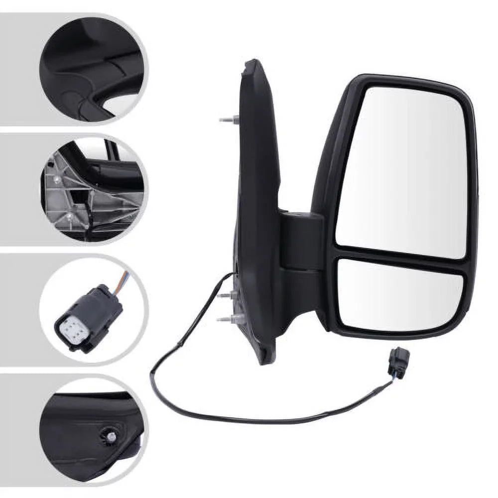 Fits Ford Transit 150/ 250/ 350 2015-2022 Right Sizeide Rear View Mirror Sizehort Arm