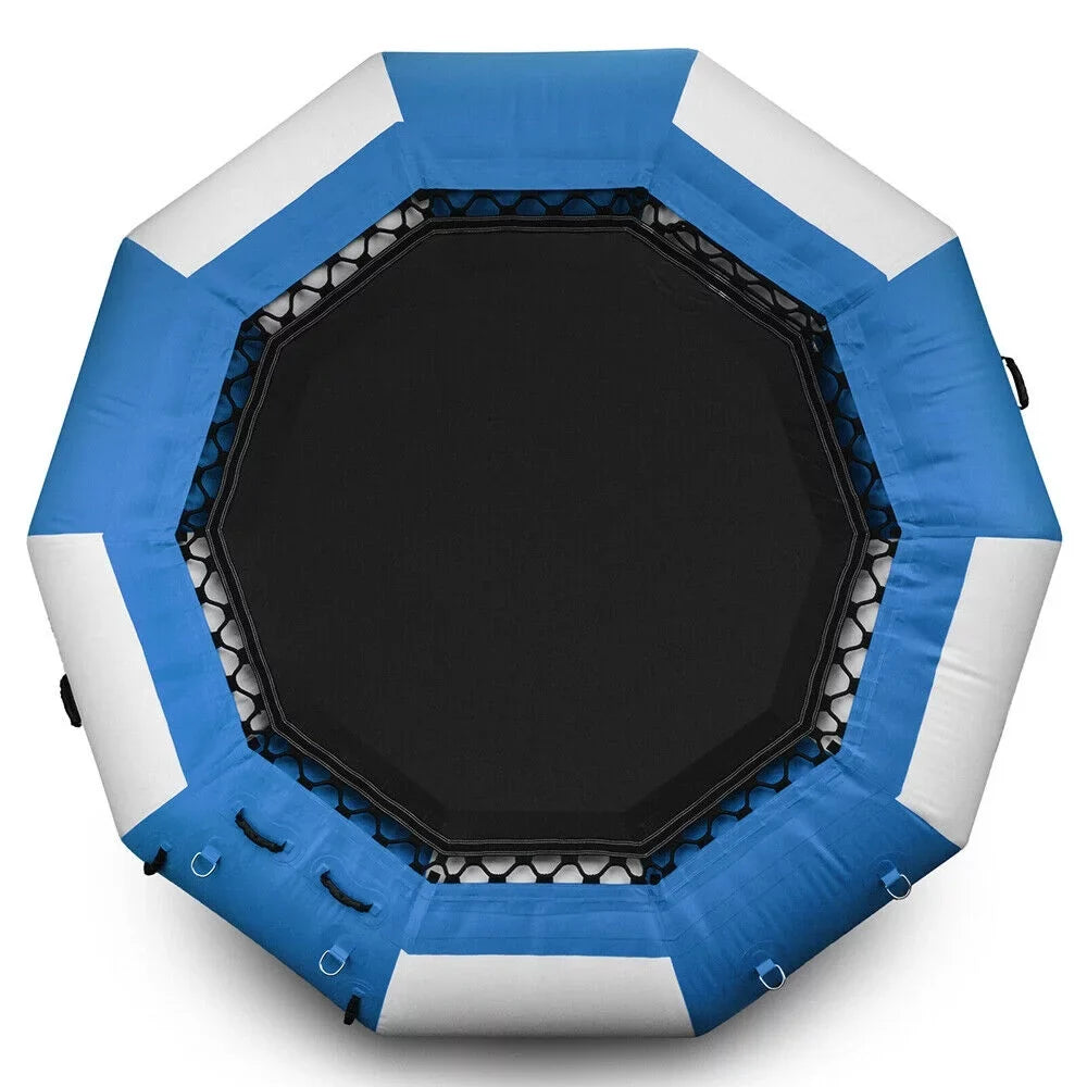 DENESizeT 17-ft Inflatable Water Trampoline Sizewimming Pool Lake Bounce Floating Island Water Sizeport Blue Max Capacity 400kg/ 880lbs