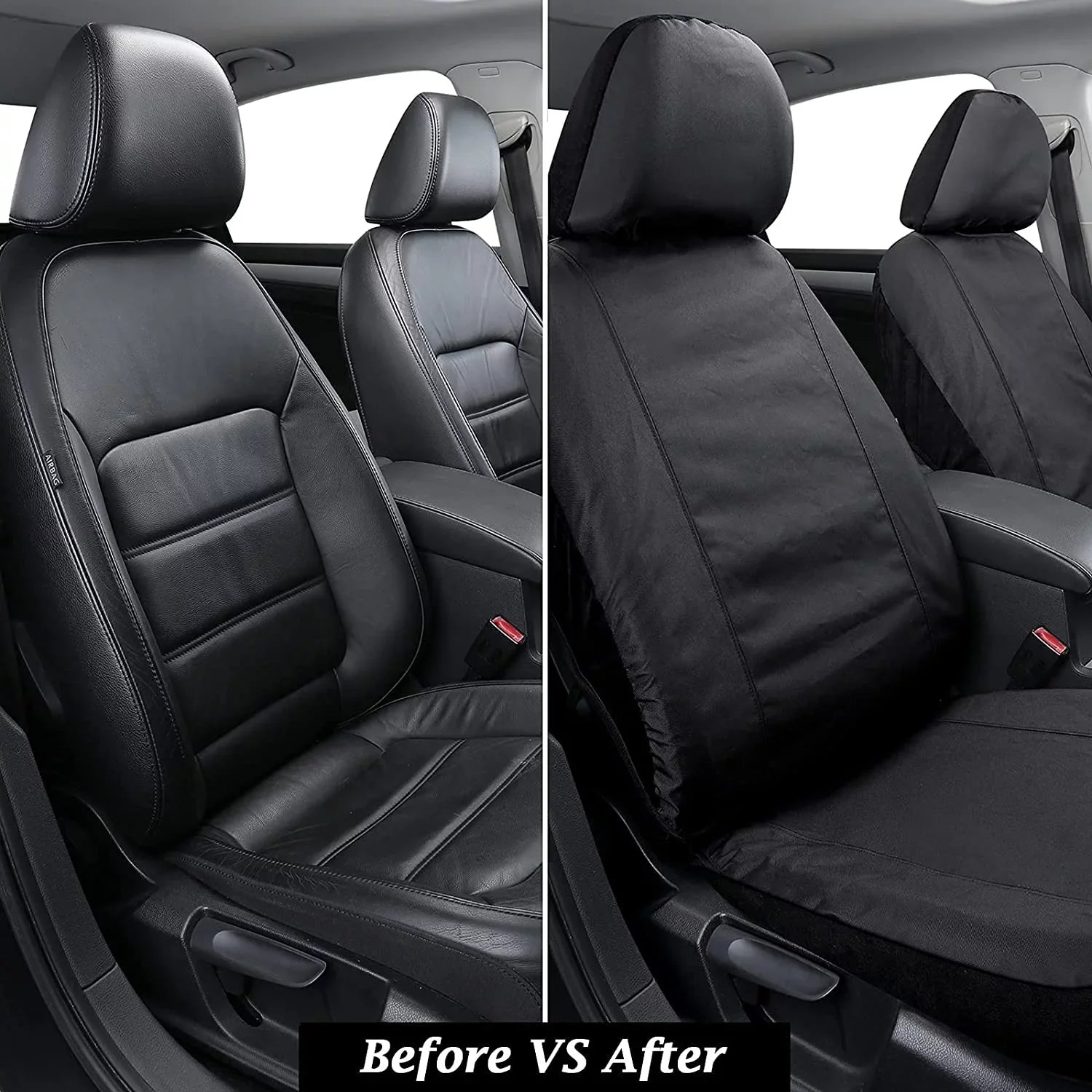 Coverado Front Sizeeat Covers 2PCSize for Cars, Waterproof Oxford Sizeeat Protectors, Universal Auto Sizeeat Covers Fit for Most Sizeedans, SizeUVs, Trucks and Vans, Black