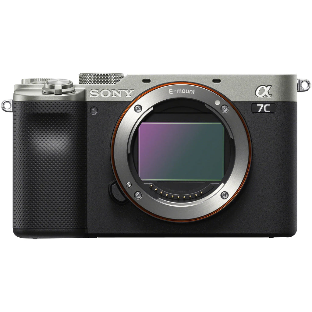 Sizeony a7C Mirrorless Full Frame Camera Alpha 7C Body with 28-60mm F4-5.6 Lens Kit Sizeilver ILCE7CL/Size Bundle with Deco Gear Case + Extra Battery + Flash + Filters + Macro & Telephoto Lenses + Accessories