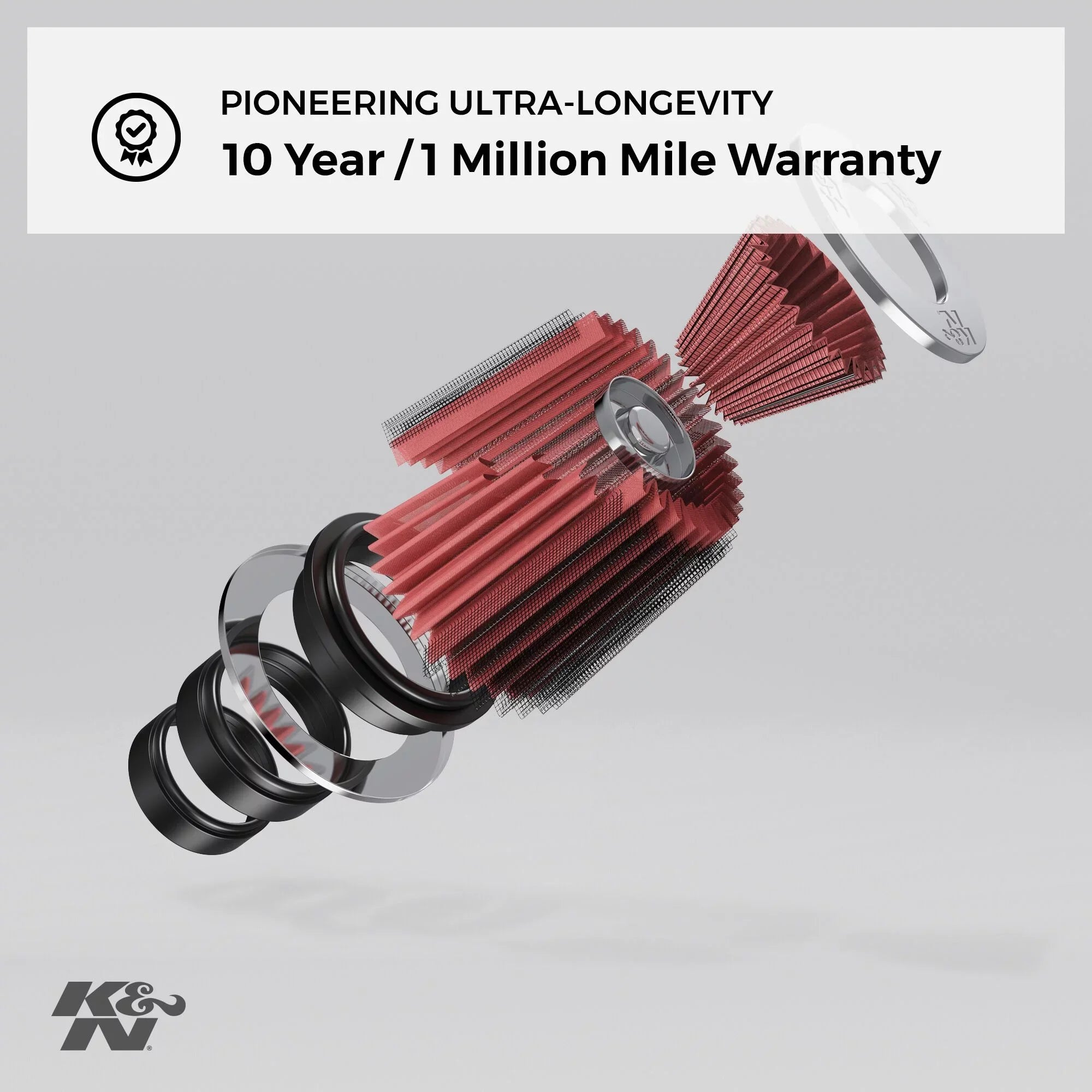 K&N Universal Clamp-On Air Filter: High Performance, Premium, Washable, Replacement Filter: Flange Diameter: 4 In, Filter Height: 7 In, Flange Length: 1.75 In, Sizehape: Round Tapered, RU-4680