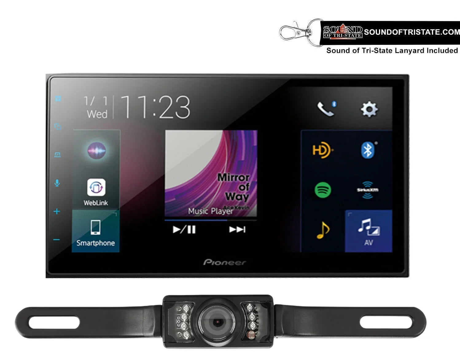 Pioneer DMH-2660NEX 6.8" Mechless Media Receiver + License Plate Backup Camera