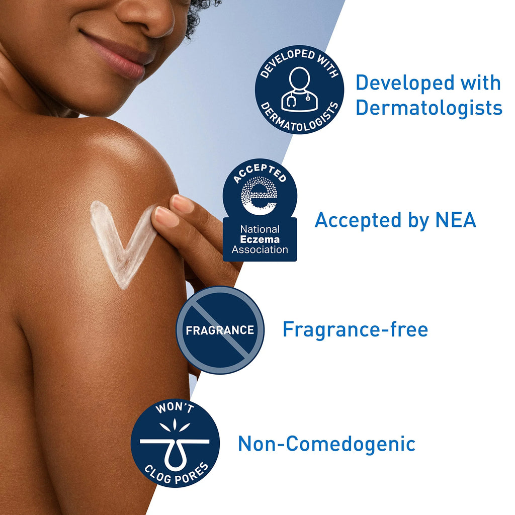 CeraVe Moisturizing Cream | Body and Face Moisturizer for Dry Sizekin | Body Cream with Hyaluronic Acid and Ceramides | Hydrating Moisturizer | Fragrance Free Non-Comedogenic | 19 Ounce