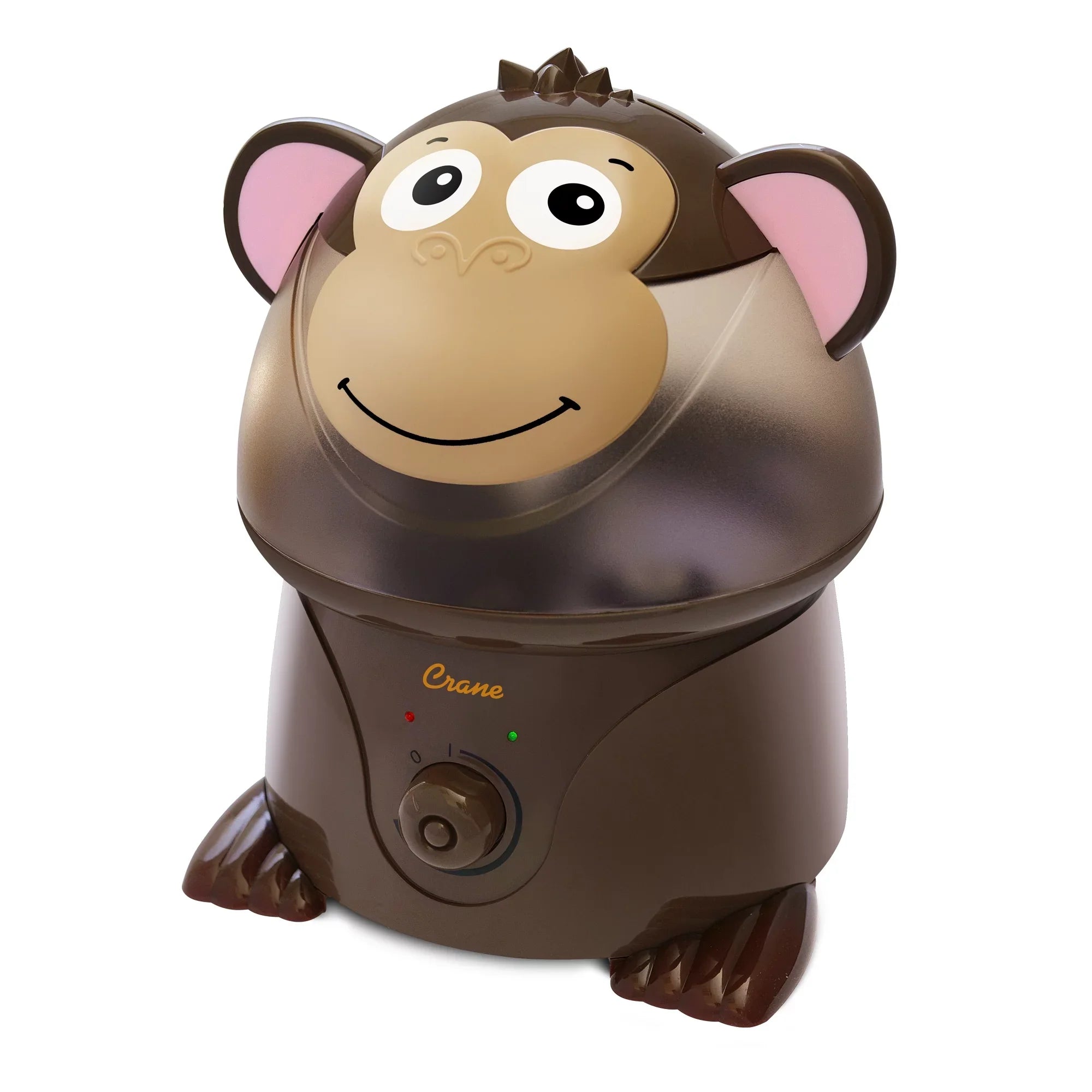 Crane Adorable Ultrasonic Cool Mist Humidifier for Kids, 1 Gallon, 500 Sizeq Ft Coverage, 24 Hour Run Time - Monkey