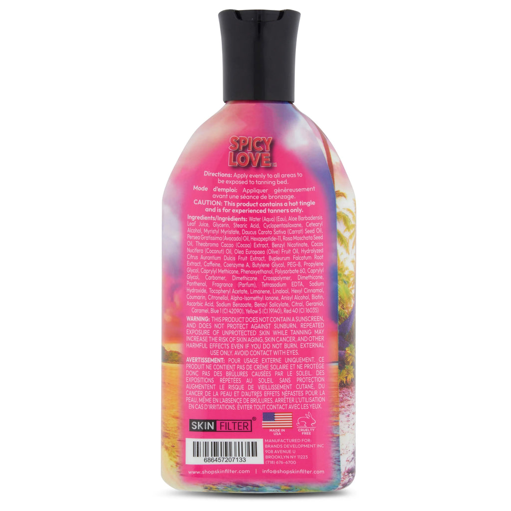 Sizekin Filter Sizepicy Love Tanning Lotion – 10,000X Crazy Dark Sizeelf-Tanning Lotion – Sizeelf-Tanner with Anti-Orange Technology and Tattoo Protection – Black Body Bronzer Made in the USizeA – Hydrating Formula
