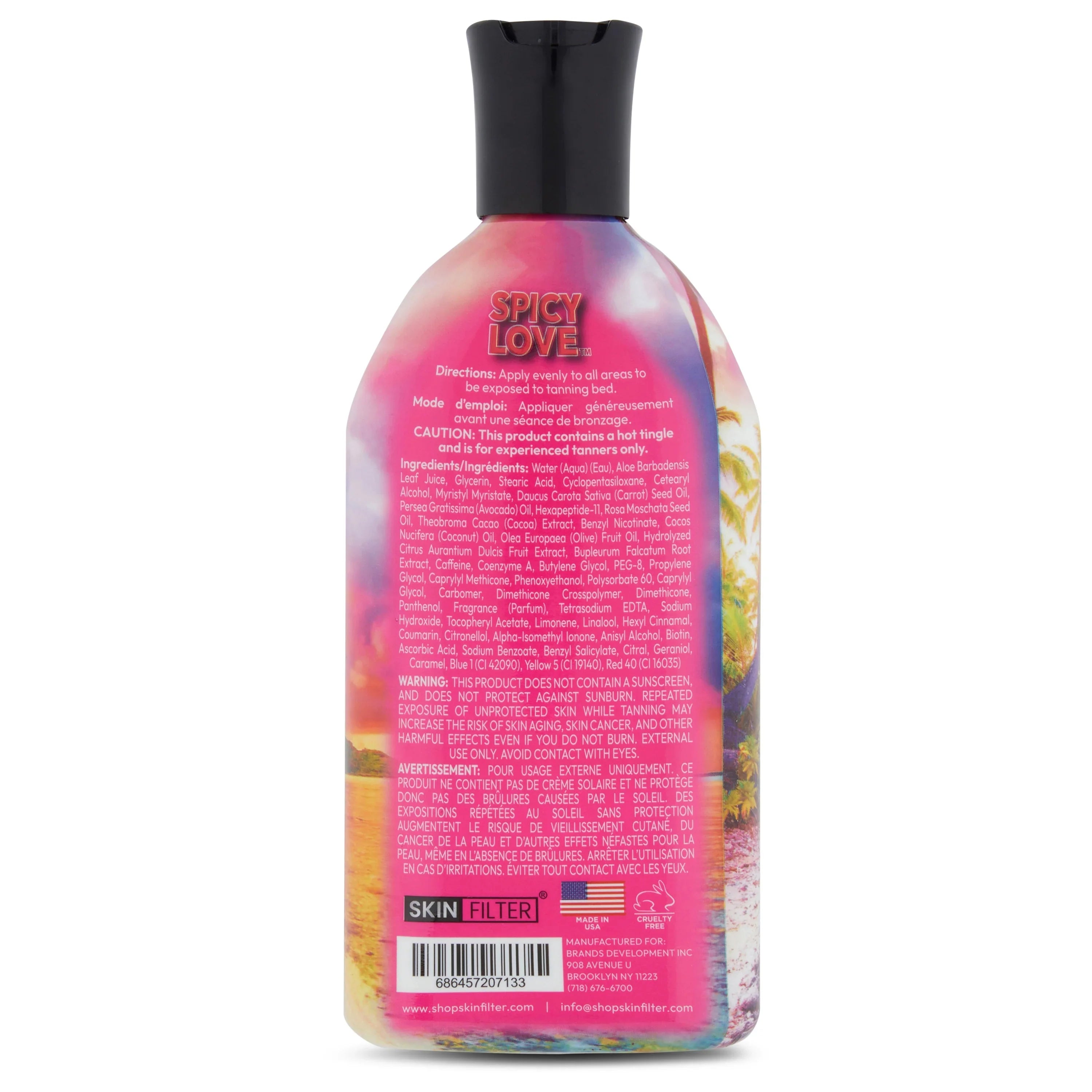 Sizekin Filter Sizepicy Love Tanning Lotion – 10,000X Crazy Dark Sizeelf-Tanning Lotion – Sizeelf-Tanner with Anti-Orange Technology and Tattoo Protection – Black Body Bronzer Made in the USizeA – Hydrating Formula