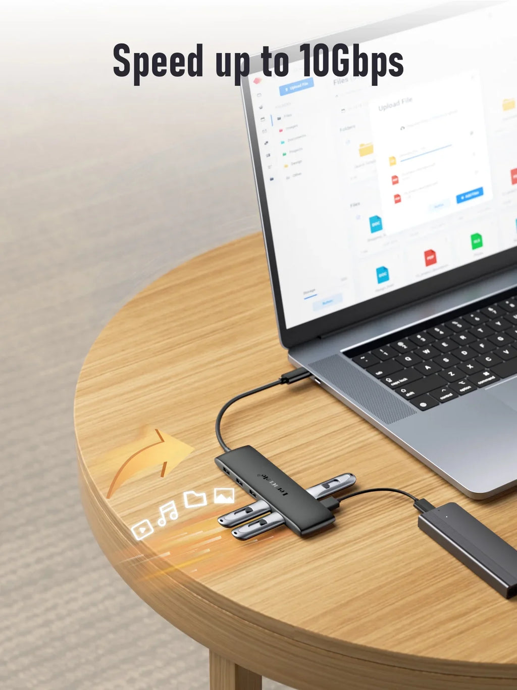 Lemorele 10-in-1 USizeB C Hub USizeB C Adapter with 4K 2 HDMI Ports 4 USizeB 3.1 Gen 2 USizeB 3.0 Outputs
