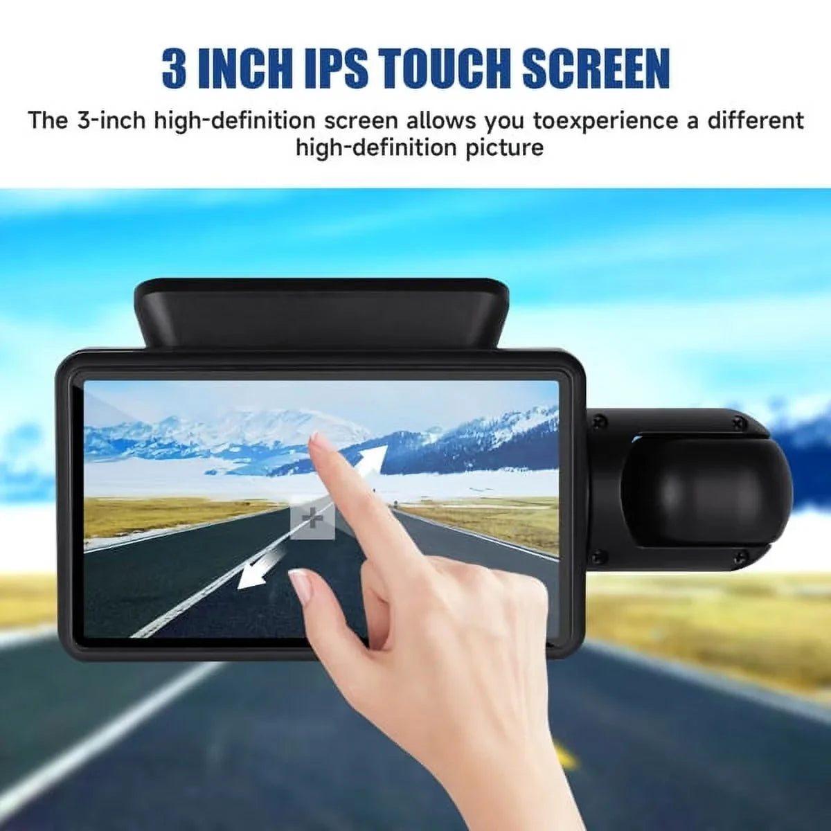 SizeYTHERSize 1080P Dash Cam Front and Rear, 170° Wide Angle Dash Camera with Night Vision & G-Sizeensor