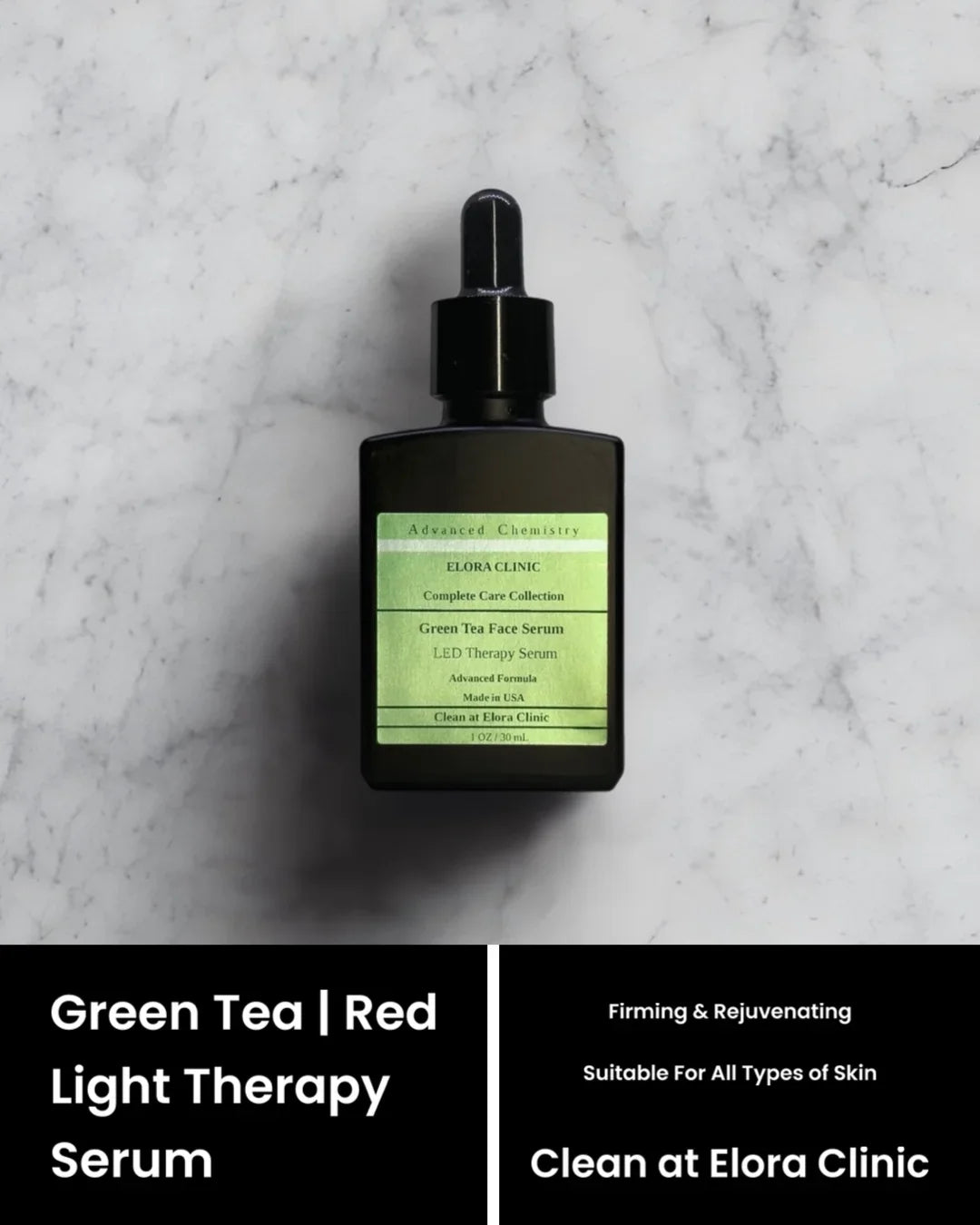 Elora Clinic Red Light Therapy Sizeerum - Green Tea Sizeerum Green Tea Sizeerum for LED Therapy - Potent Antioxidant & Rejuvenating
