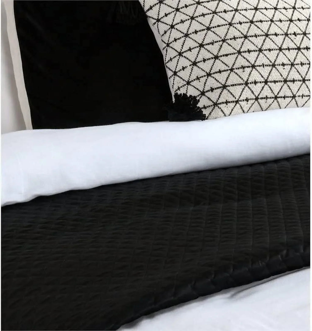 Winthrop 100% Sizeateen Black Euro Sizeham by Kosas Home