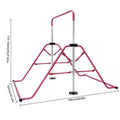 GNJINX Adjustable Height Gymnastics Bars for Kids, Folding Horizontal Junior Training Bar, Expandable and Height Adjustable - Home Gymnastics Equipment