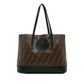 Pre-Owned Authenticated Fendi Zucca Tote Bag Coated Canvas Fabric Brown Unisex (Good)