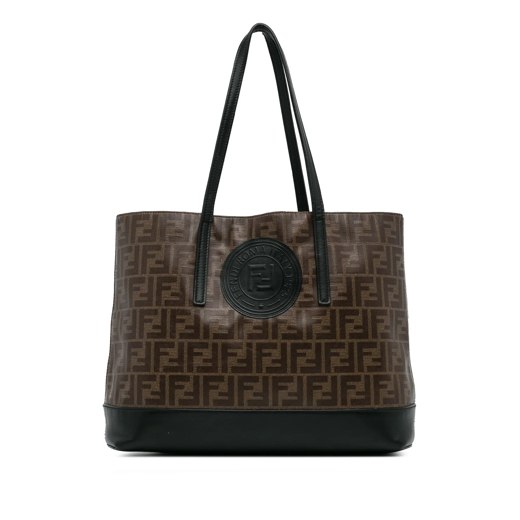 Pre-Owned Authenticated Fendi Zucca Tote Bag Coated Canvas Fabric Brown Unisex (Good)