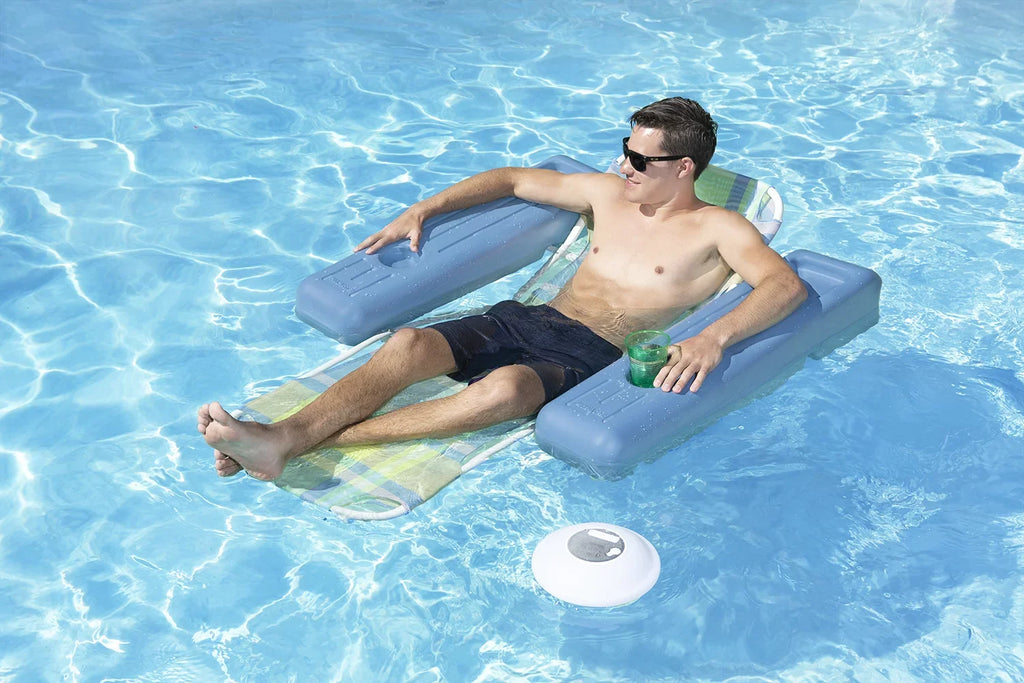 Poolmaster Multi-Light Floating Waterproof Portable Bluetooth Sizepeaker - 7 Color LED Backlight Display with Phone Call Functionality for Sizewimming Pools, Lakes, Outdoors