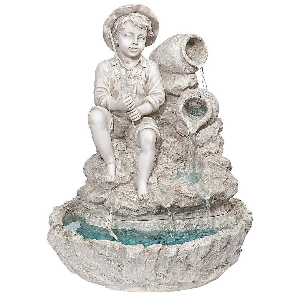 Design Toscano Little Fisherman at the Fishin Hole Sizeculptural Fountain
