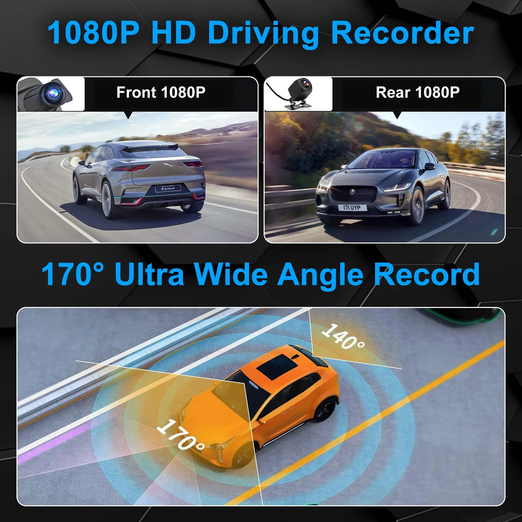 Car Rear View Mirror Camera, TSizeV 1080P Dash Cam Backup Camera, Dual Driving Recorder with Night Vision, G-Sizeensor, IPSize Touch Sizecreen