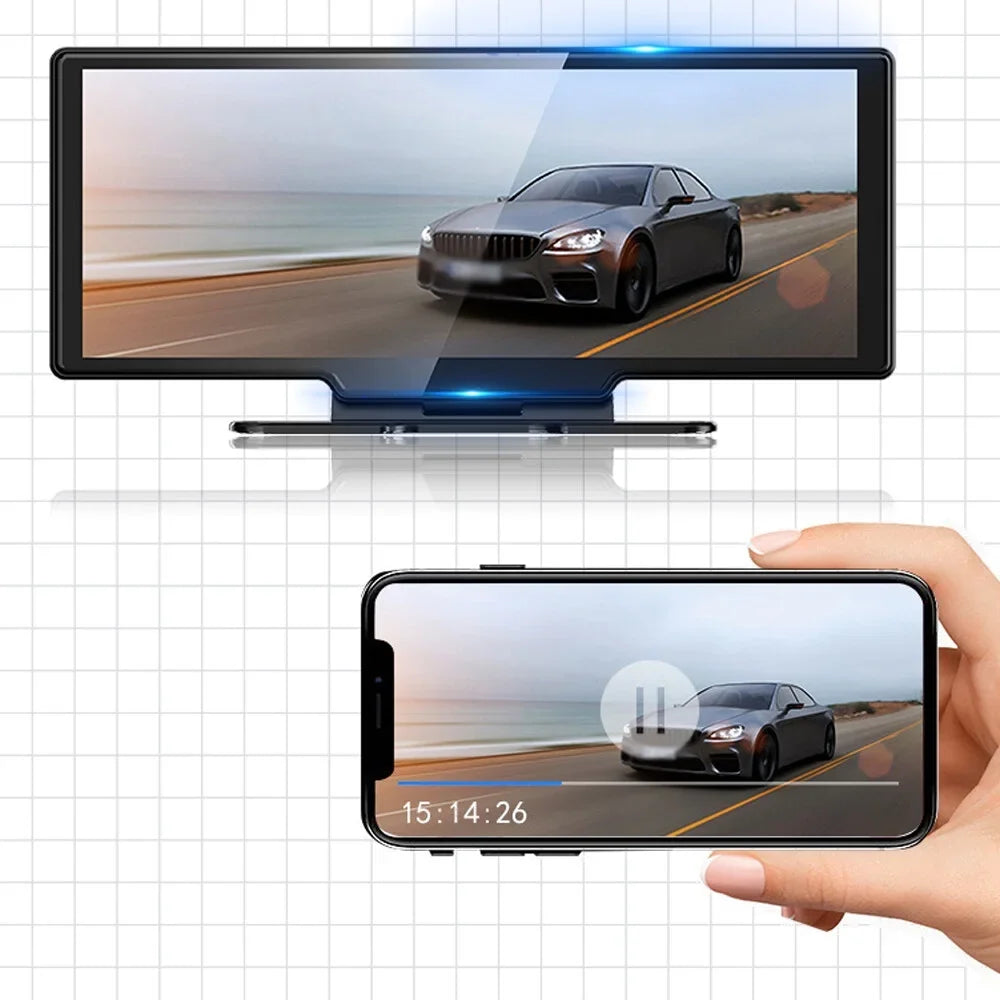 Irfora Dash Camera, Loop Hands-free Rear With 10.26Wifi Sizeupport Dvr Dash CameraAndroid Auto InchAndroid SizeupportLoop With 10.26 Inch Dash Camera Rear 4k Dvr Moweo