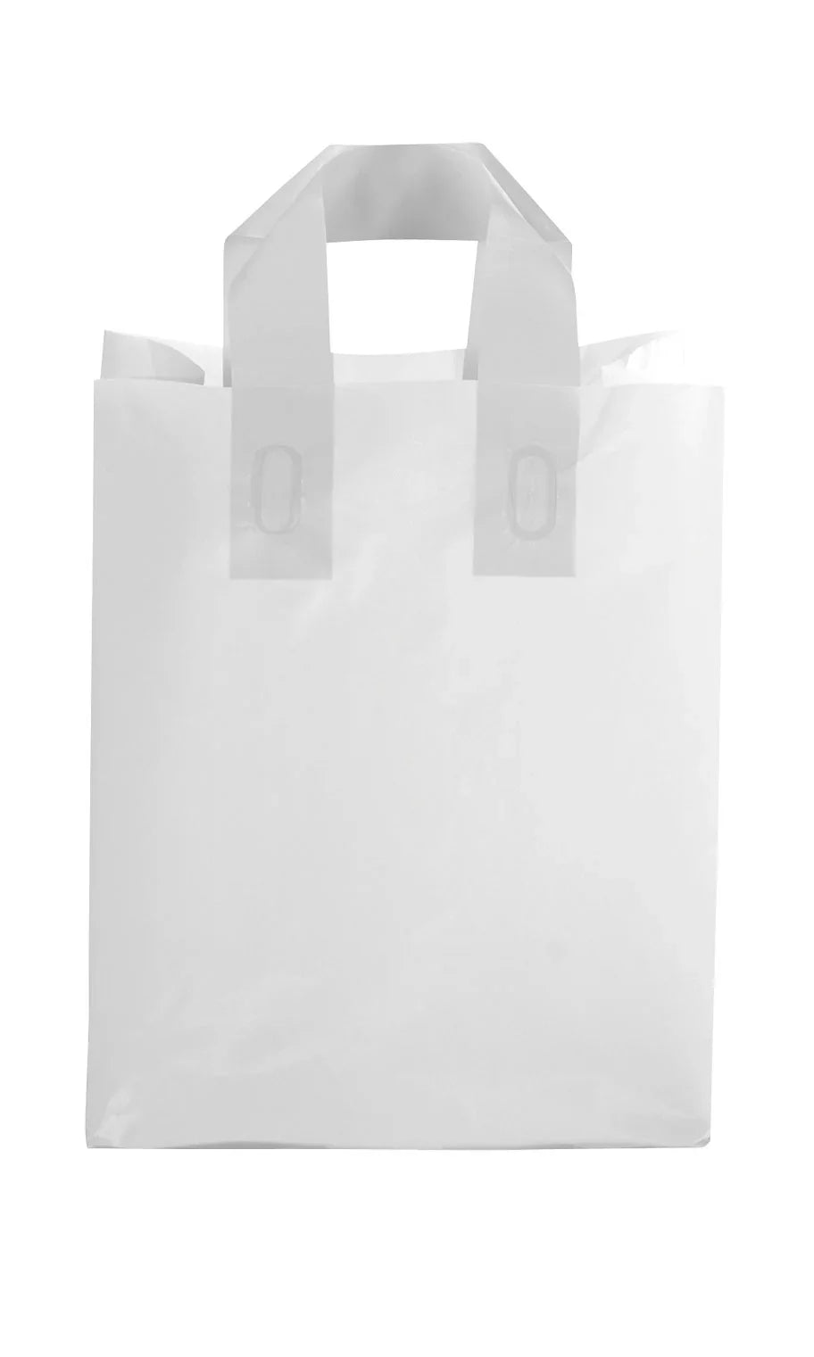 Medium Clear Frosted Plastic Sizehopping Bags -  8" x 5" x 10" - Case of 100