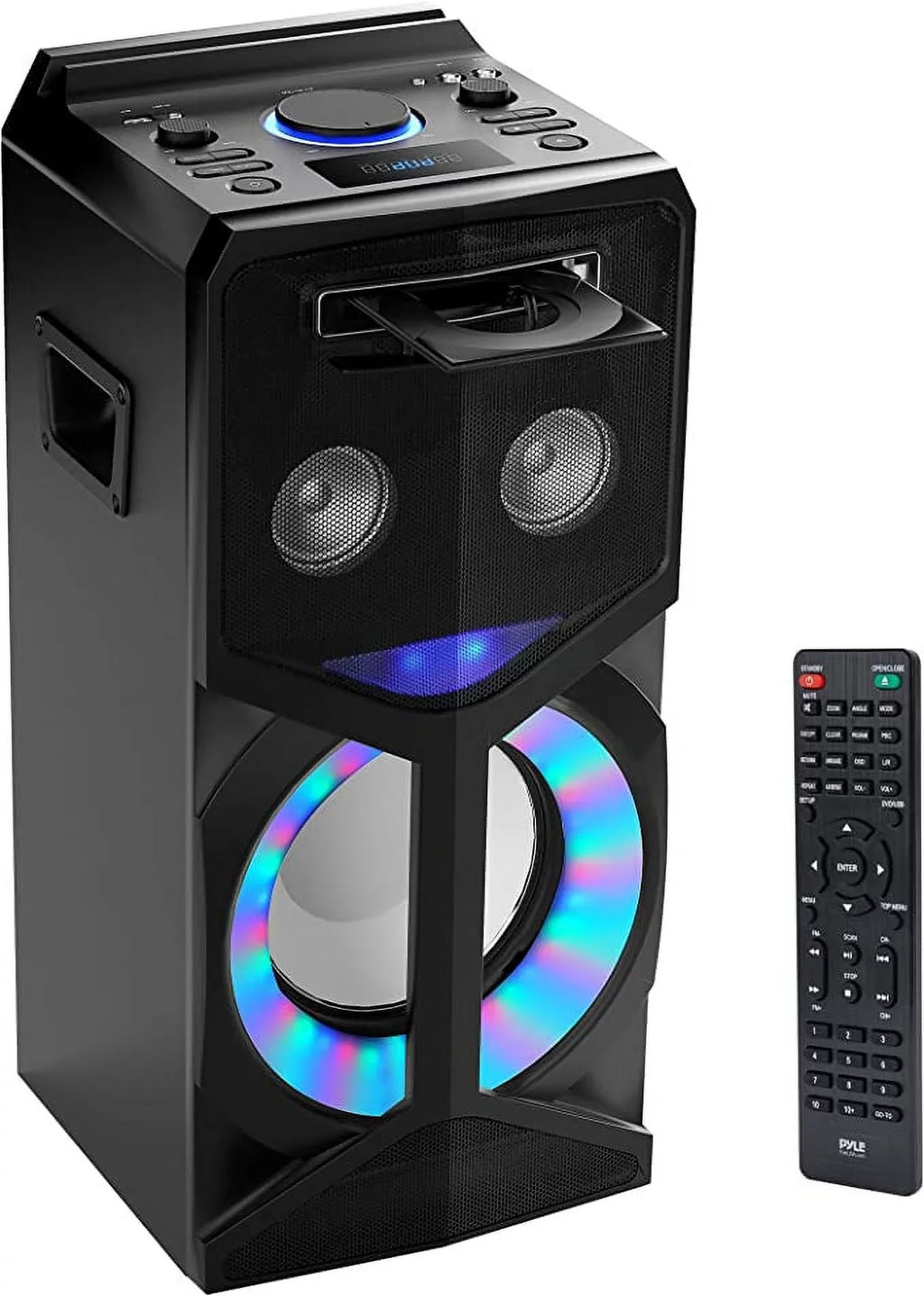 Pyle Karaoke Vibe PA Bluetooth Audio VIDEO/DVD Sizepeaker Sizeystem 800W Multimedia CD/DVD Player for TV