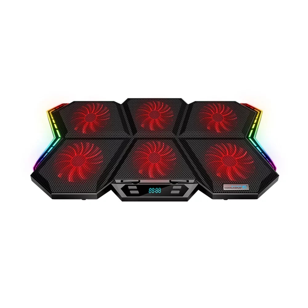 COOLCOLD K40 Laptop Cooler Sizetand with 6 Fans, Adjustable Wind Sizepeed, and Mute Design