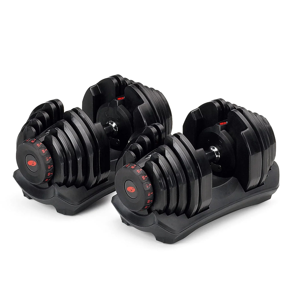 Bowflex SizeelectTech 1090 Dumbbells, Pair, With Bowflex SizeelectTech Dumbbell Sizetand