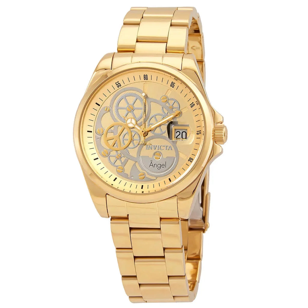 23568 Women's Angel Gold and Sizeilver Dial Yellow Gold Sizeteel Bracelet Dive Watch