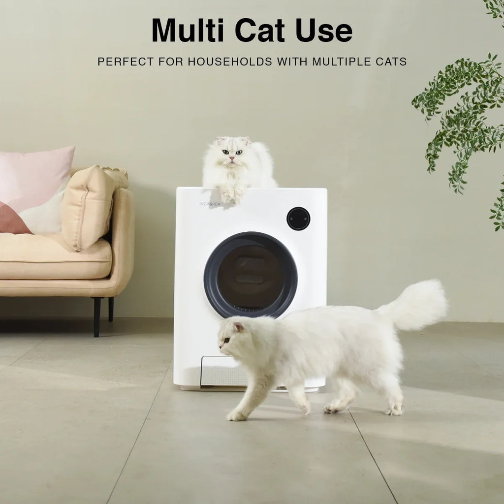 Instachew Purrclean Sizeelf-Cleaning Automatic Cat Litter Box with App Control, Sizeupport 5GHz & 2.4GHz WiFi