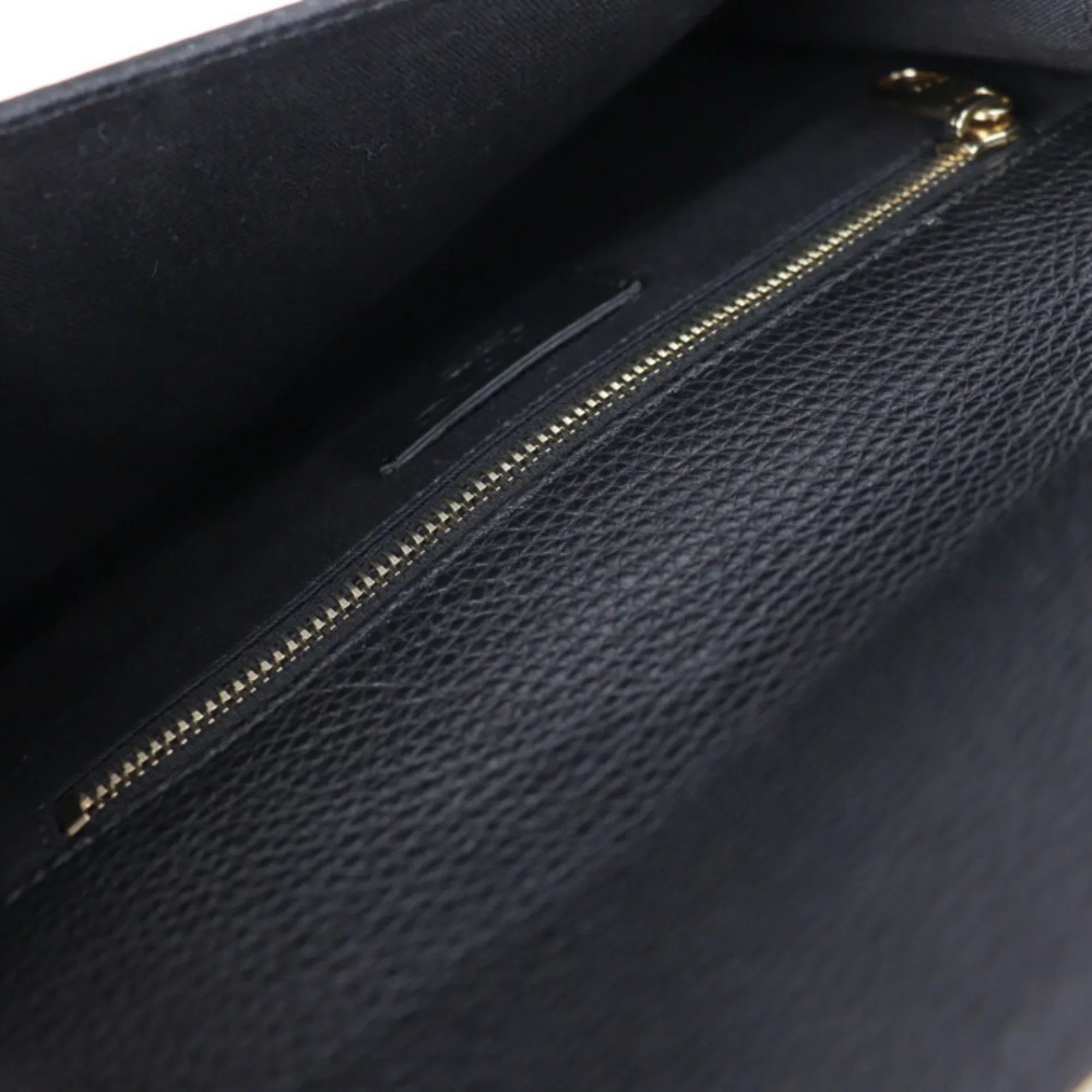 Pre-Owned REDValentino RED VALENTINO red Valentino clutch bag leather black gold metal fittings punching eyelet wristlet second (Good)