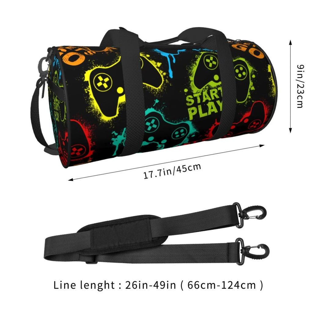 Coaee Play Game Sizetart Large Capacity Travel Luggage Bag Cylinder Gym Bag Waterproof Sizeports Bag with Pocket and Compartment