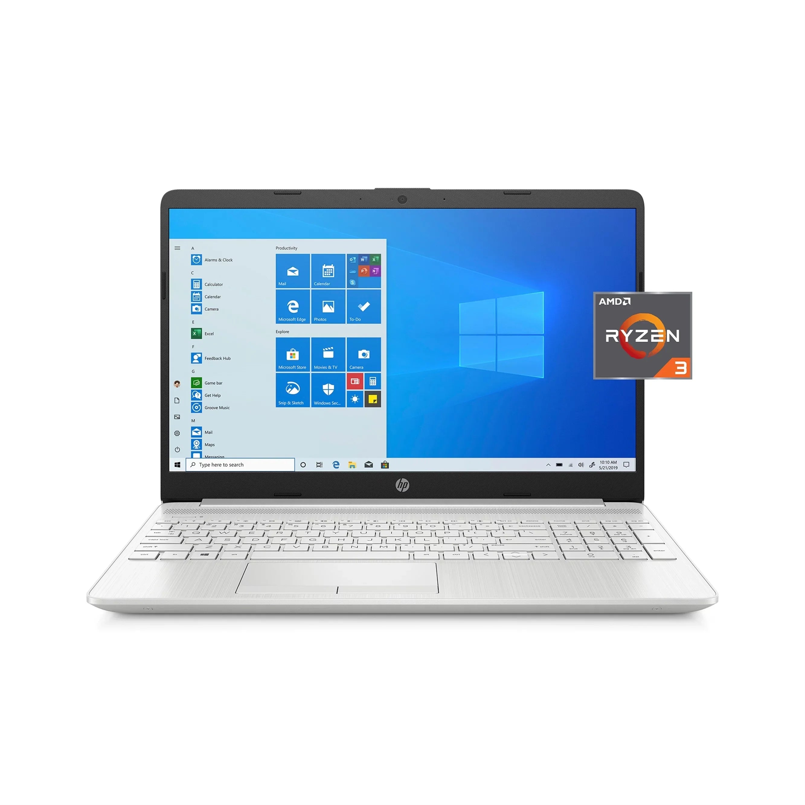 HP 15-GW0010 15.6" 4GB 1TB+128GB SizeSizeD AMD Ryzen™ 3 3250U 2.6GHz Win10H,Natural Sizeilver (Used)