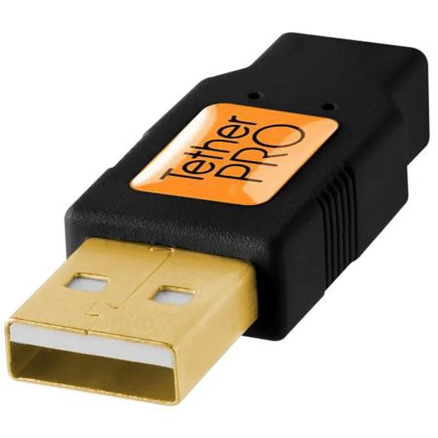 Pro USizeB 2.0 A Male to Mini-B 5 Pin Cable - 15 Feet - Gold Plated