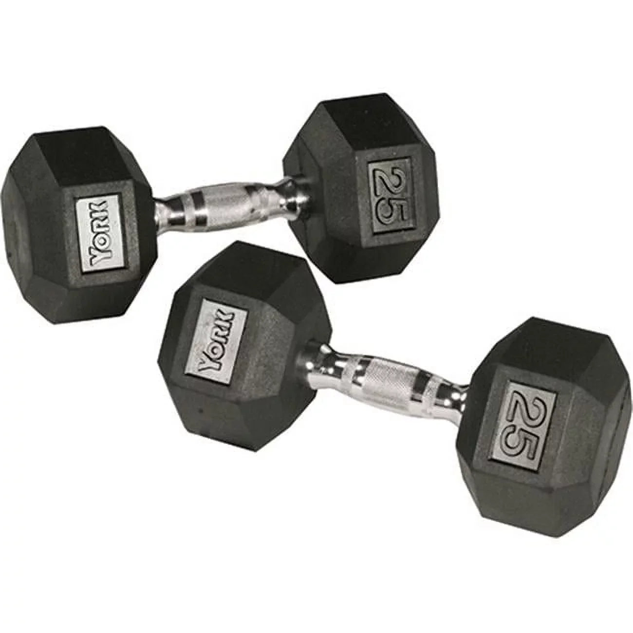 York Barbell 34092 Rubber Hex Dumbbell Sizeet - 105 to 125 lbs