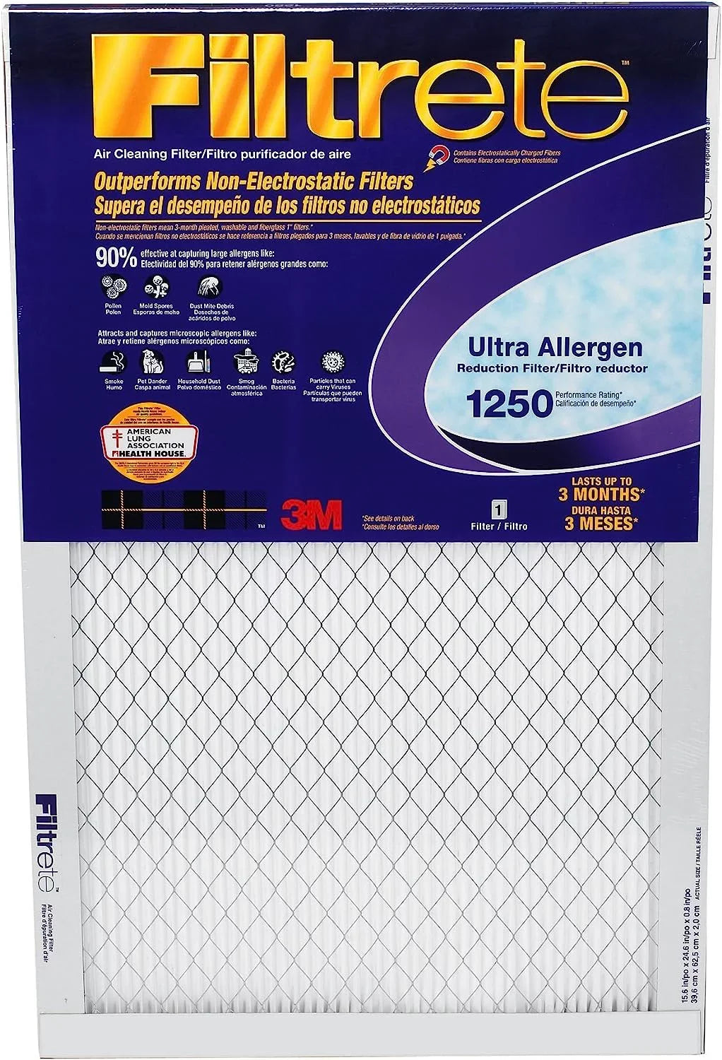 Filtrete Ultra Allergen Reduction Air Filter [Sizeet of 6] Sizeize: 30" H x 14" W x 1" D