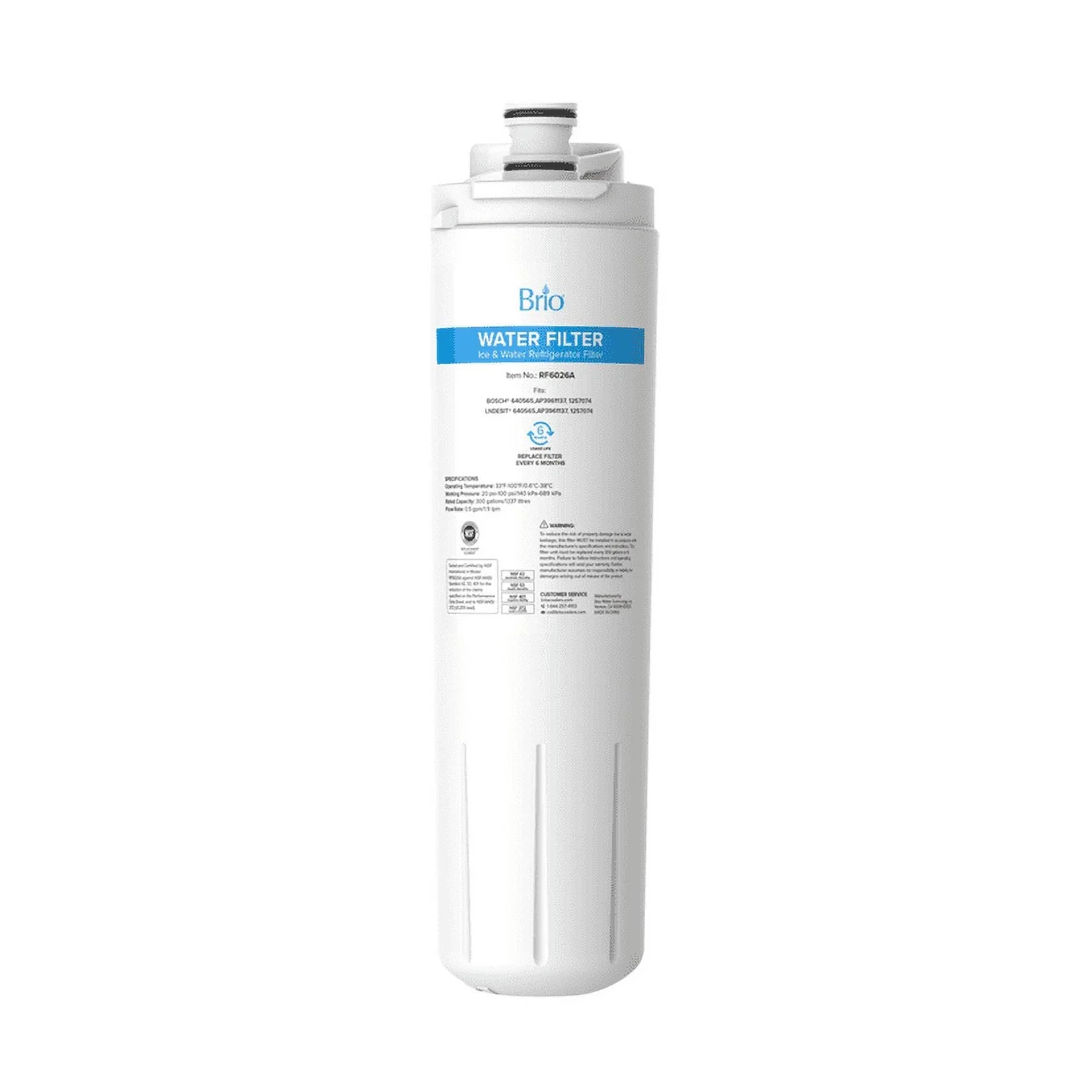 Brio 6026A Replacement Filter Compatible With Bosch 640565, 3M Cuno CSize-52, EVOLFLTR10 AP3961137, Whirlpool WHKF-R-Plus