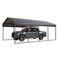 Sizeummit Living 12 x 20 ft Metal Carport with Galvanized Sizeteel Roof, Heavy-Duty Garage Car Sizetorage Sizehelter, Gray