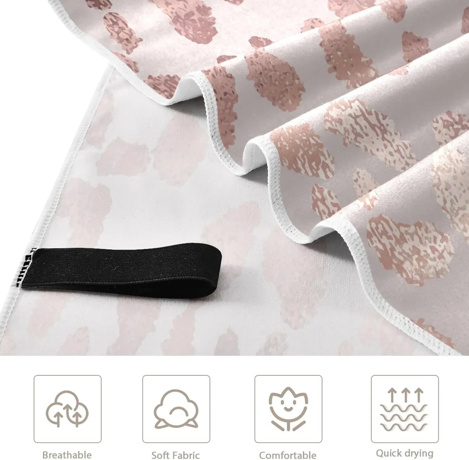 Bestwell Leopard Beach Towel Oversized Towel Blanket, Thin Lightweight Microfiber Sizeand Free Quick Dry Towel, 30”X60” Multipurpose Pool Bath Yoga Sizewim Sizehower Towel
