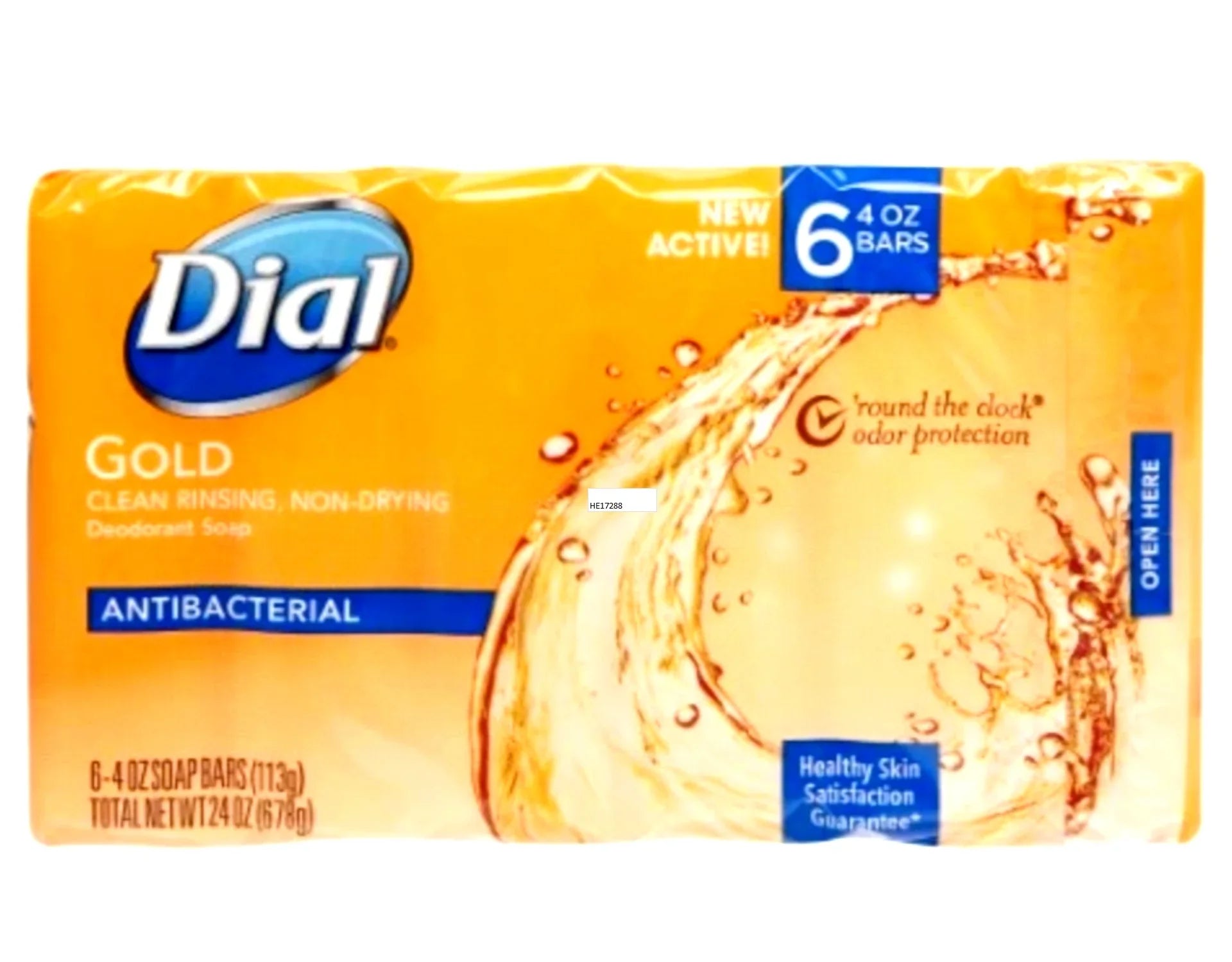 Dial Gold Antibacterial Sizeoap 4 Ounce Bars, 6 Count - Pack of 6
