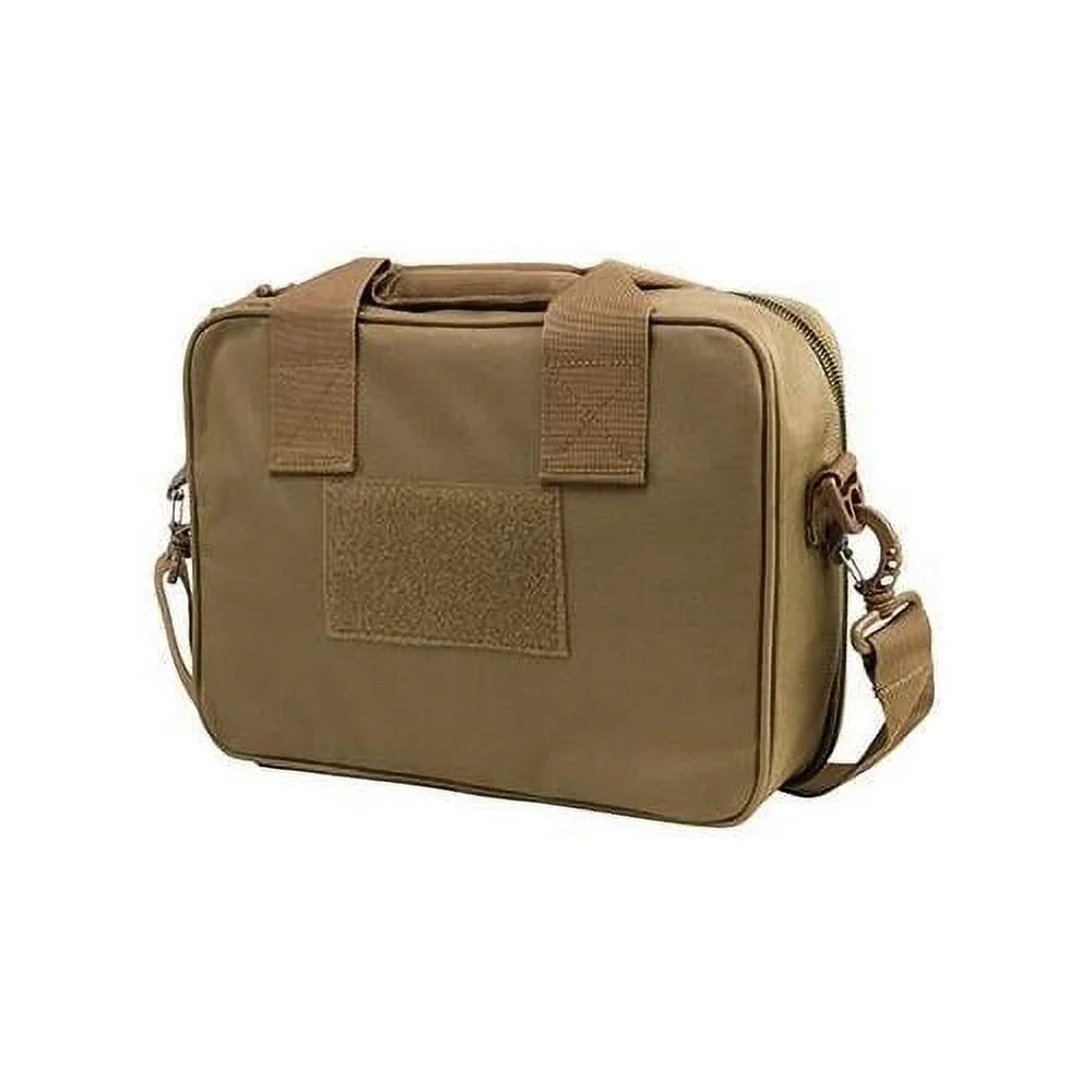 NCSizetar CPDX2971T Double Pistol Range Bag Tan
