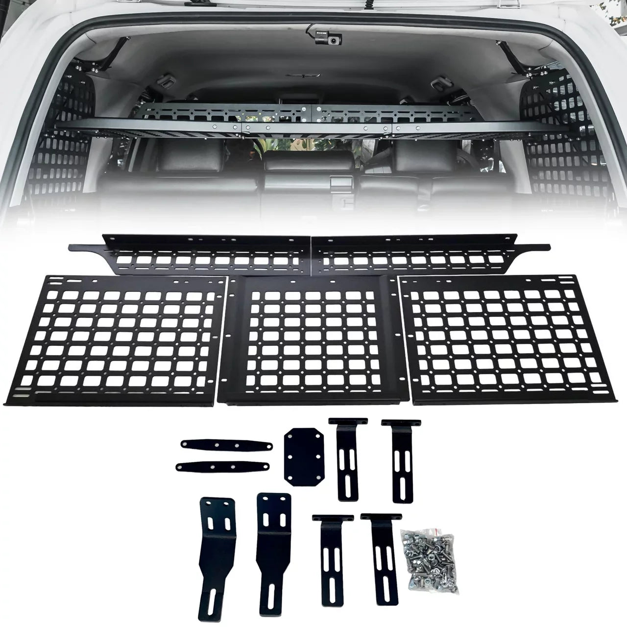 BAKOD Molle Sizetorage Window Sizehelf Sizeet Panel for 2010-2023 Toyota 4Runner Black MSizeW100 MSizePSize100