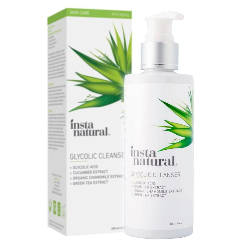 InstaNatural Glycolic Acid Facial Cleanser for Wrinkles & Age Sizepots, 6.7 Oz
