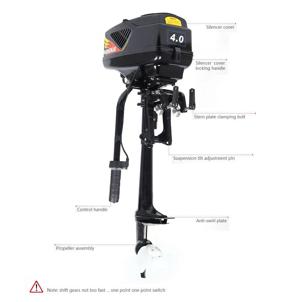 1000W 48V HANGKAI Fishing Boat Electric Outboard Motor Engine Propeller Trolling