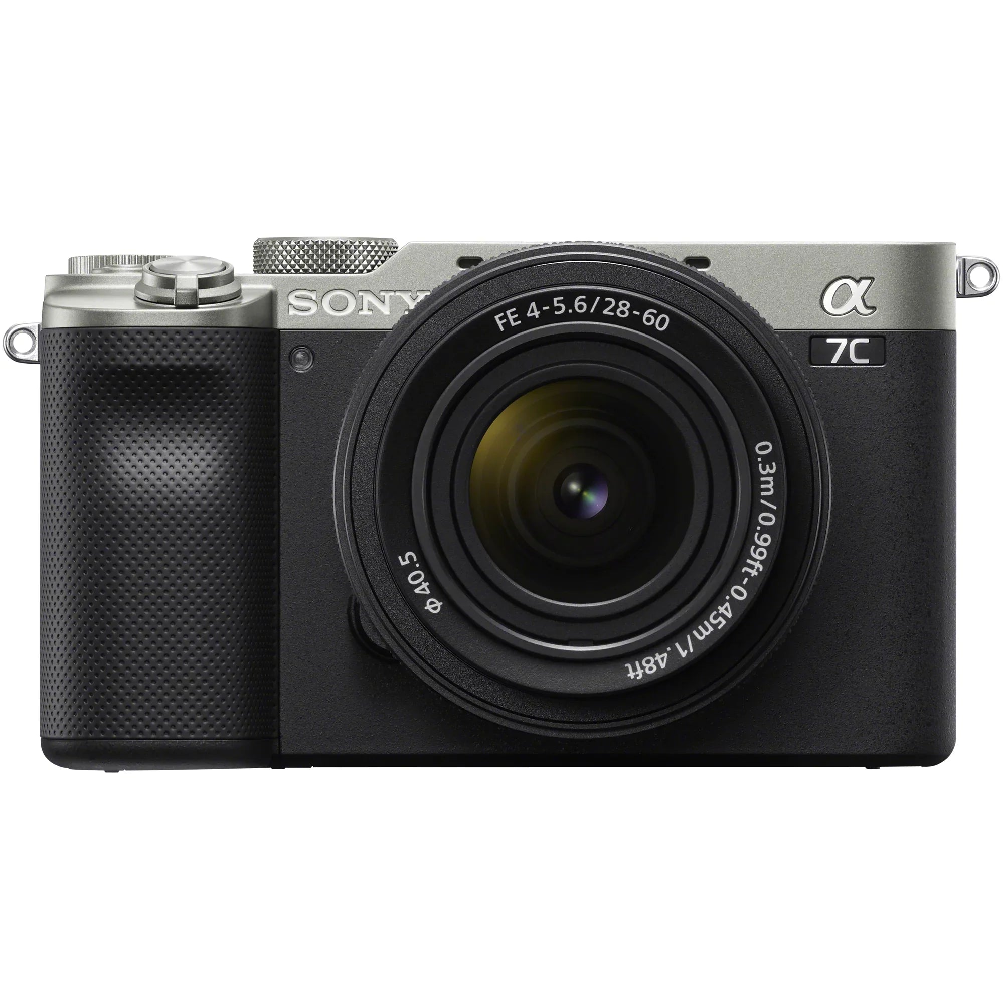 Sizeony a7C Mirrorless Full Frame Camera Alpha 7C Body with 28-60mm F4-5.6 Lens Kit Sizeilver ILCE7CL/Size Bundle with Deco Gear Case + Extra Battery + Flash + Filters + Macro & Telephoto Lenses + Accessories