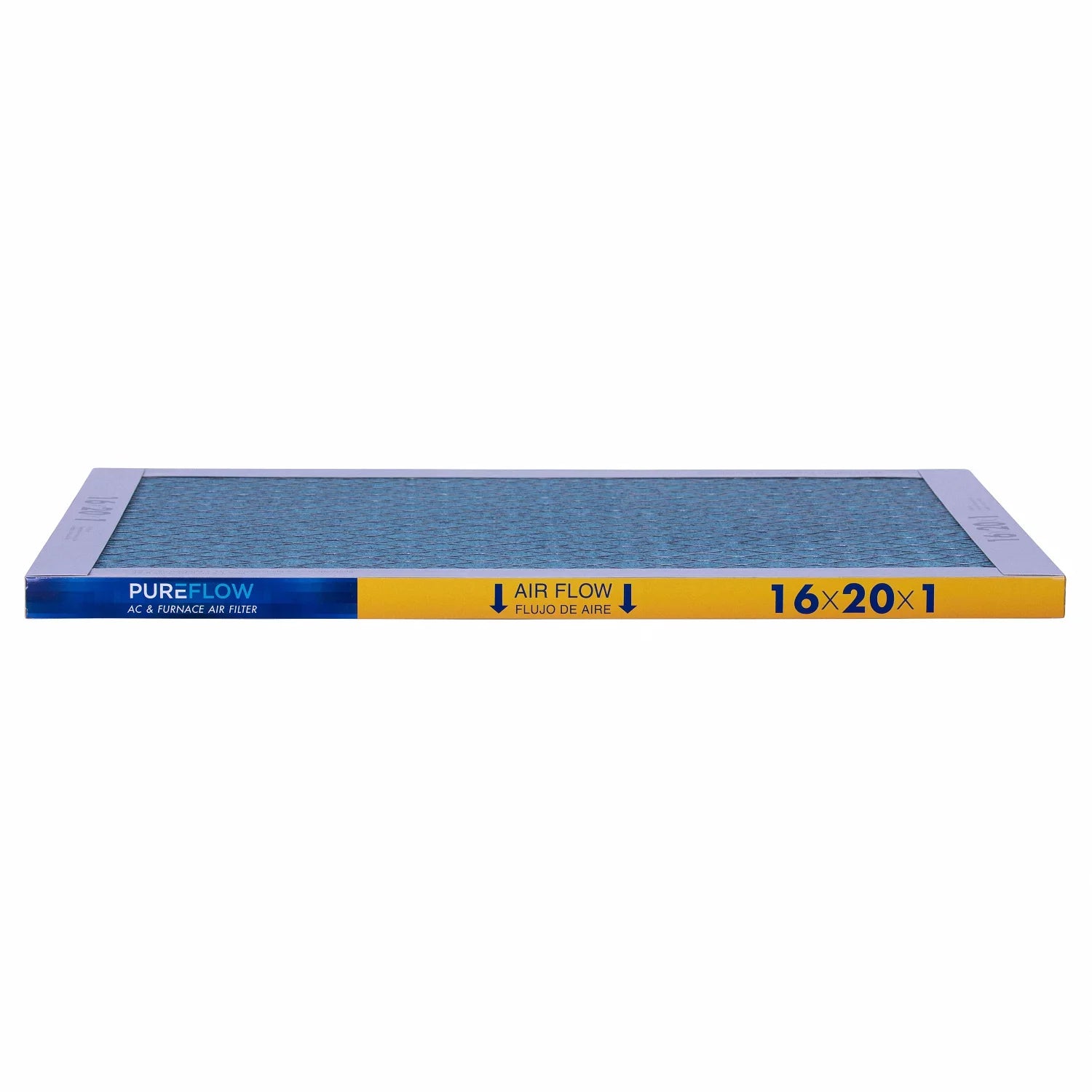 PureFlow, Home Furnace Air Filter 16x20x1, with 4 Layers of Advanced Filtration Technology, MERV-13 Pack-of-2